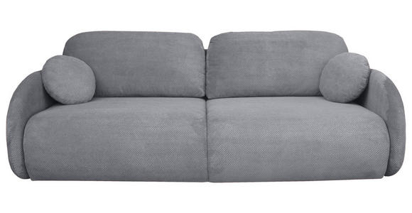 SCHLAFSOFA Chenille Grau - Schwarz/Grau, KONVENTIONELL, Kunststoff/Textil (222/90/100cm) - Carryhome