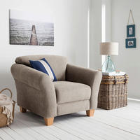 SESSEL in Flachgewebe Taupe  - Taupe/Naturfarben, Konventionell, Holz/Textil (101/84/89cm) - Sit & More