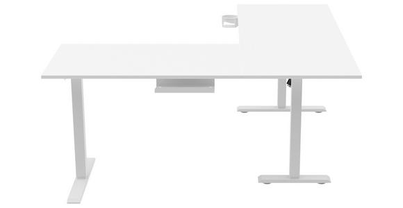 ECKSCHREIBTISCH höhenverstellbar  - Weiß, KONVENTIONELL, Holzwerkstoff/Kunststoff (160/160/72-117cm) - Carryhome