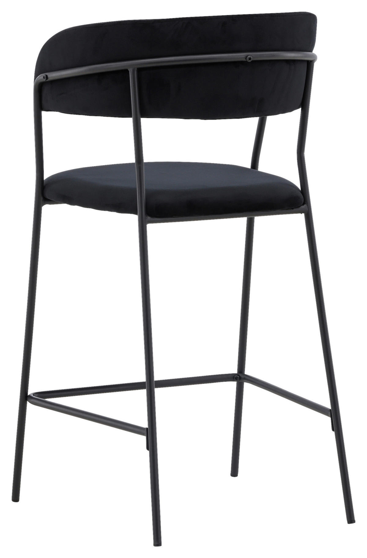 BARHOCKER-SET in Schwarz  - Schwarz, Design, Textil/Metall (53/97/49cm) - Livetastic