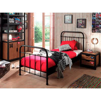 KINDER-/JUNIORBETT 90/200 cm  in Schwarz  - Schwarz, ROMANTIK / LANDHAUS, Metall (90/200cm) - Vipack