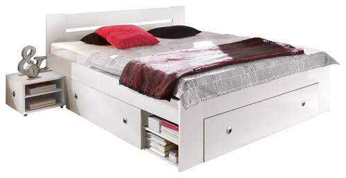 MID.YOU ZOSTAVA S POSTEĽOU, 180/200 cm, biela