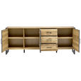 SIDEBOARD Eiche furniert Alteiche  - Alteiche/Graphitfarben, Trend, Holz/Metall (208/81/40cm) - Carryhome