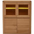 HIGHBOARD Kernbuche furniert, massiv foliert, geölt Buchefarben - Buchefarben, KONVENTIONELL, Glas/Holz (118,5/139,6/37,7cm) - Voleo