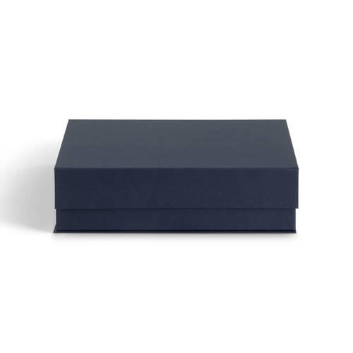 AUFBEWAHRUNGSBOX    23/31.5/9 cm  - Dunkelblau, Basics, Karton/Papier (23/31.5/9cm)