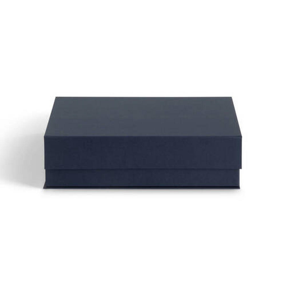 AUFBEWAHRUNGSBOX    23/31.5/9 cm  - Dunkelblau, Basics, Karton/Papier (23/31.5/9cm)