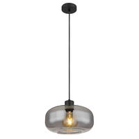 HÄNGELEUCHTE 28/120 cm    - Schwarz, Basics, Glas/Metall (28/120cm) - Globo