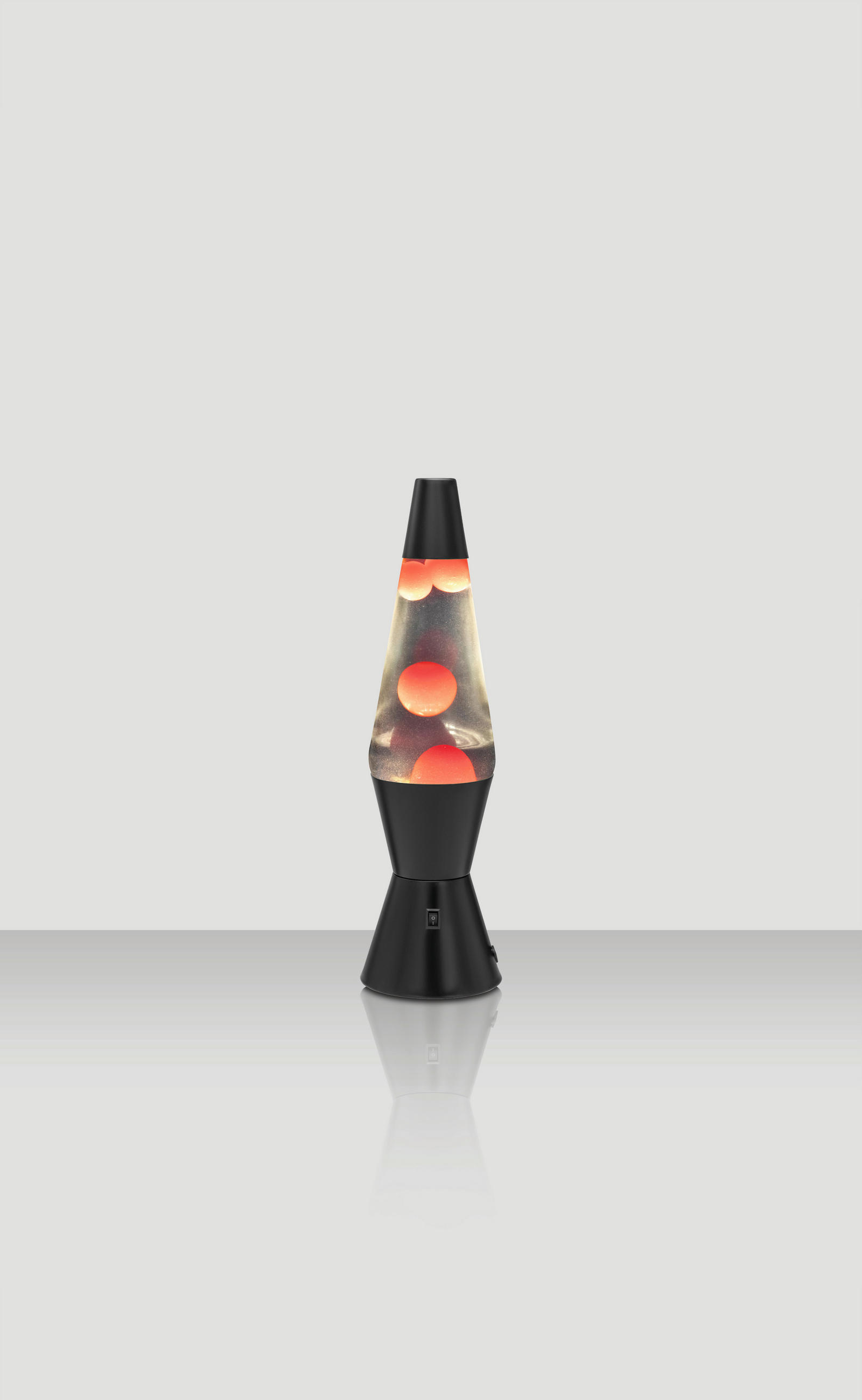 LÁVOVÁ LAMPA - černá/čiré, Trend, kov/sklo (10,5/37,5cm) - Novel