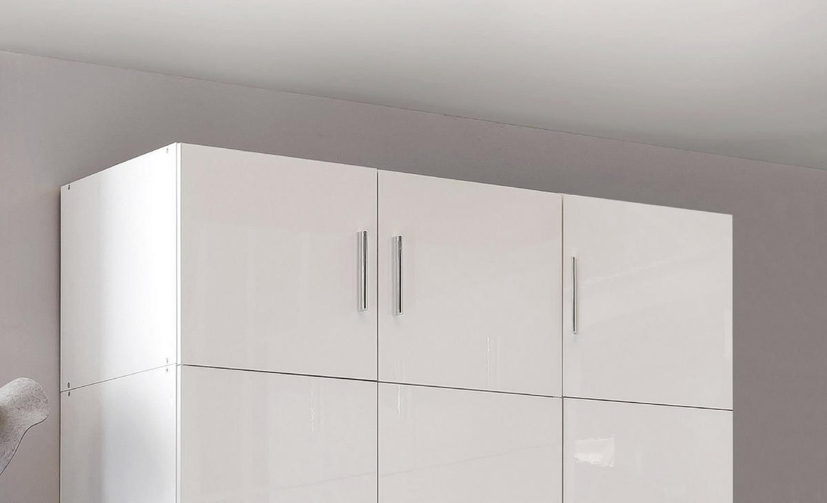 ÖVERSKÅP 120/40/54 cm   - vit/kromfärg, Klassisk, trämaterial/plast (120/40/54cm) - Xora