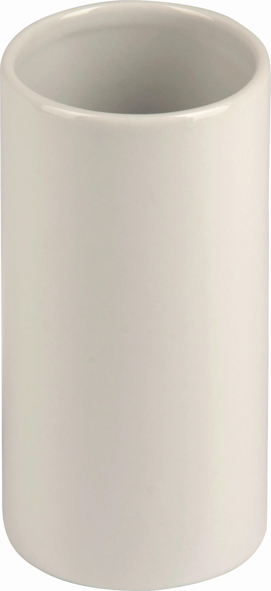 POHÁR NA ZUBNÉ KEFKY biela - biela, Basics, keramika (6/12cm) - Sadena