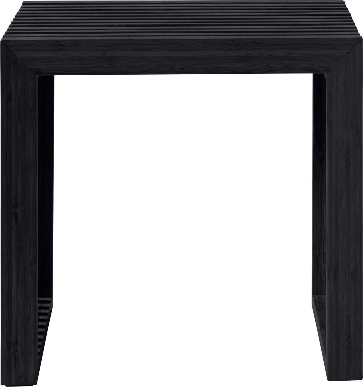 HOCKER Mahagoni Schwarz  - Schwarz, KONVENTIONELL, Holz (45/43/35cm) - MID.YOU