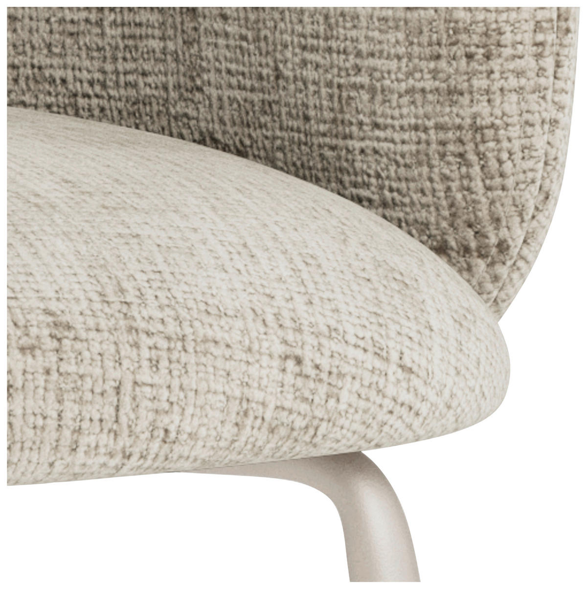 ARMLEHNSTUHL  in Stahl Flachgewebe  - Beige/Grau, Design, Textil/Metall (55/79/55cm) - MID.YOU