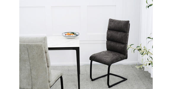 SCHWINGSTUHL  Stoffauswahl Webstoff  - Schwarz/Braun, Design, Textil/Metall (47/106/63cm) - Novel