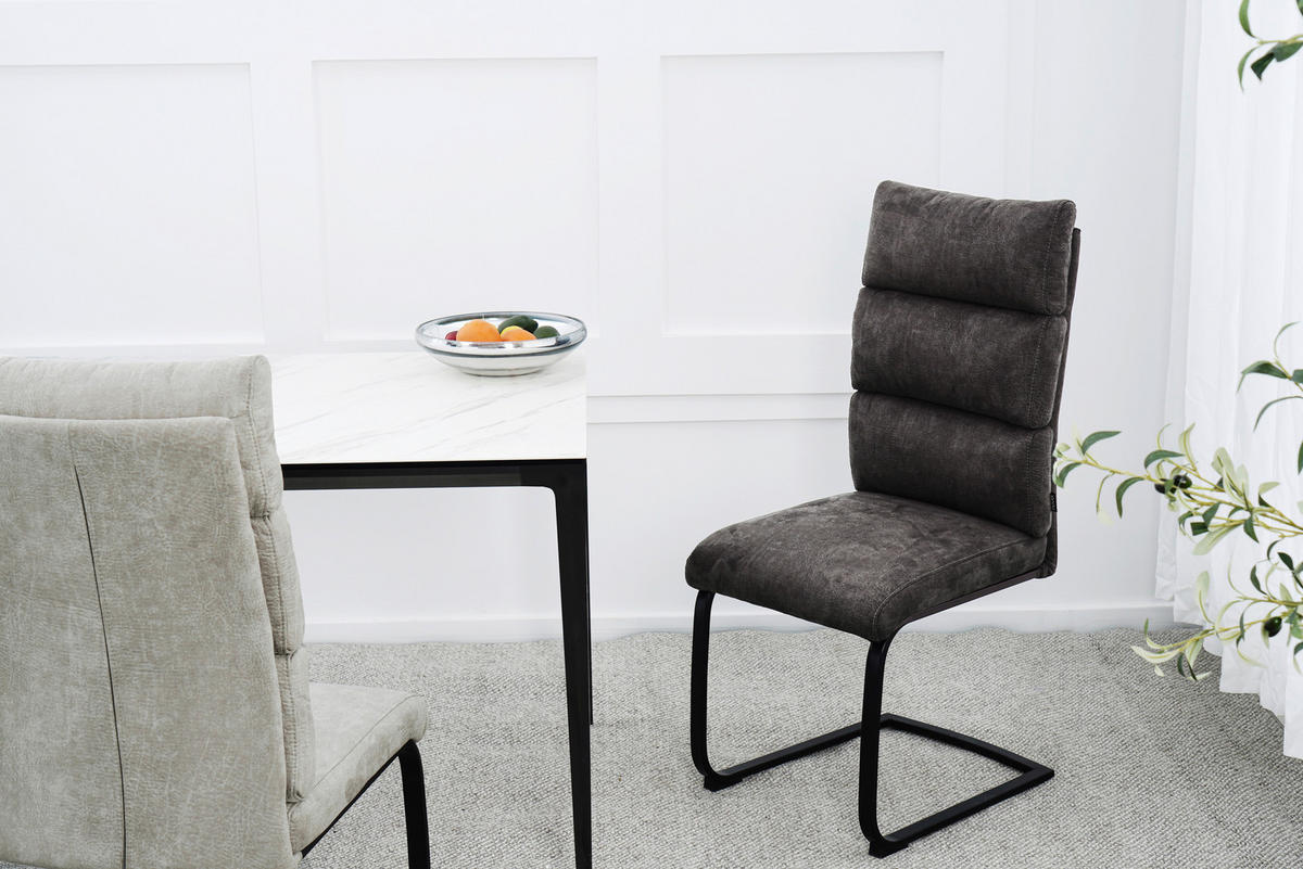 SCHWINGSTUHL  Stoffauswahl Webstoff  - Schwarz/Braun, Design, Textil/Metall (47/106/63cm) - Novel