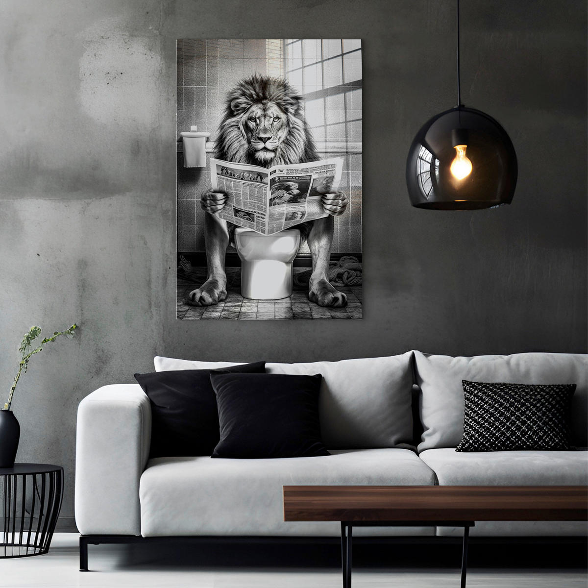 GLASBILD 70/100 cm  - Schwarz/Weiß, Basics, Glas/Papier (70/100cm)