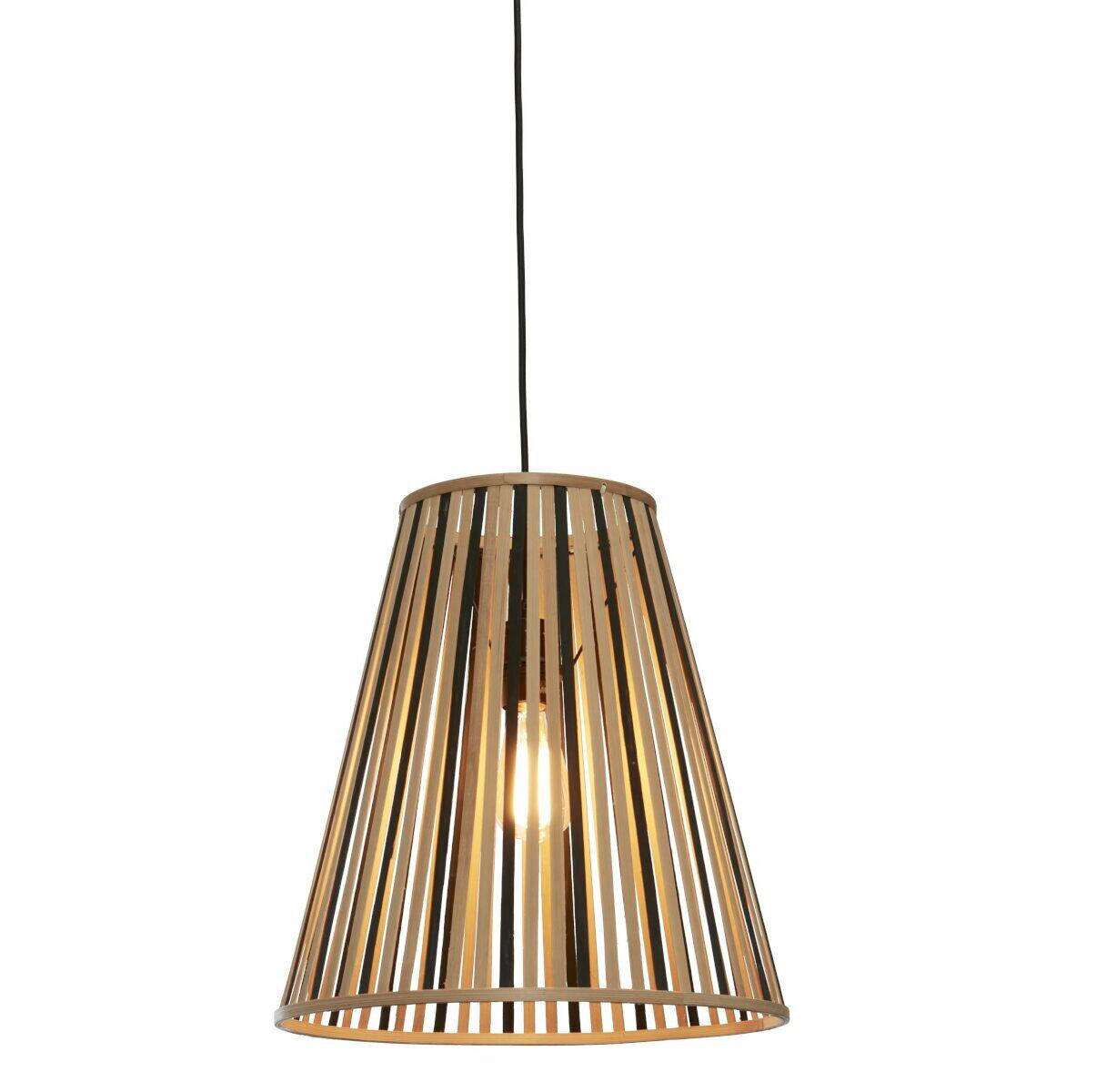 ZÁVĚSNÉ SVÍTIDLO, 40/40/42 cm  - černá/přírodní barvy, Trend, dřevo (40/40/42cm) - Good & Mojo