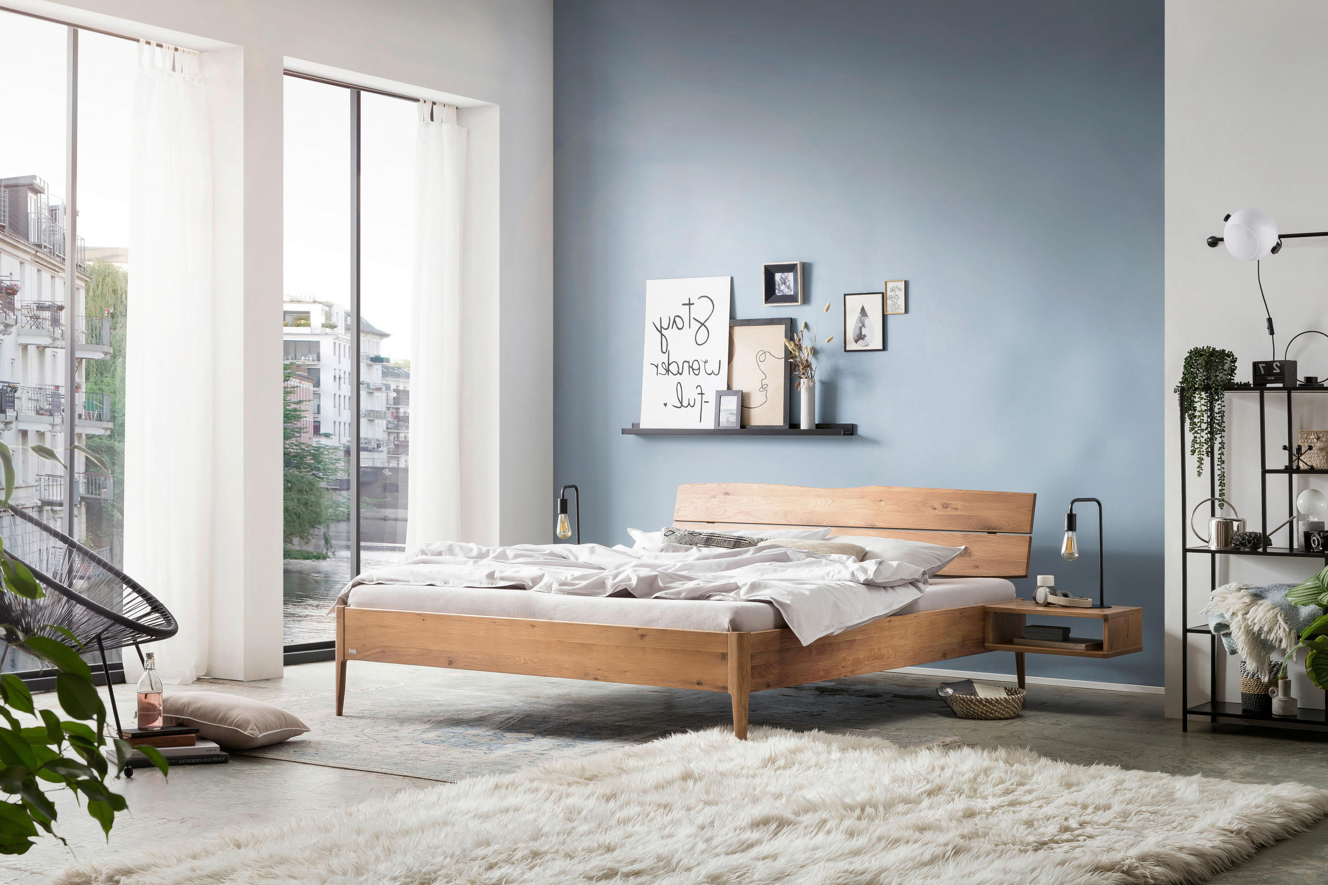 BETT 140/200 cm  in Wildeiche  - Wildeiche, Design, Holz (140/200cm) - Hasena