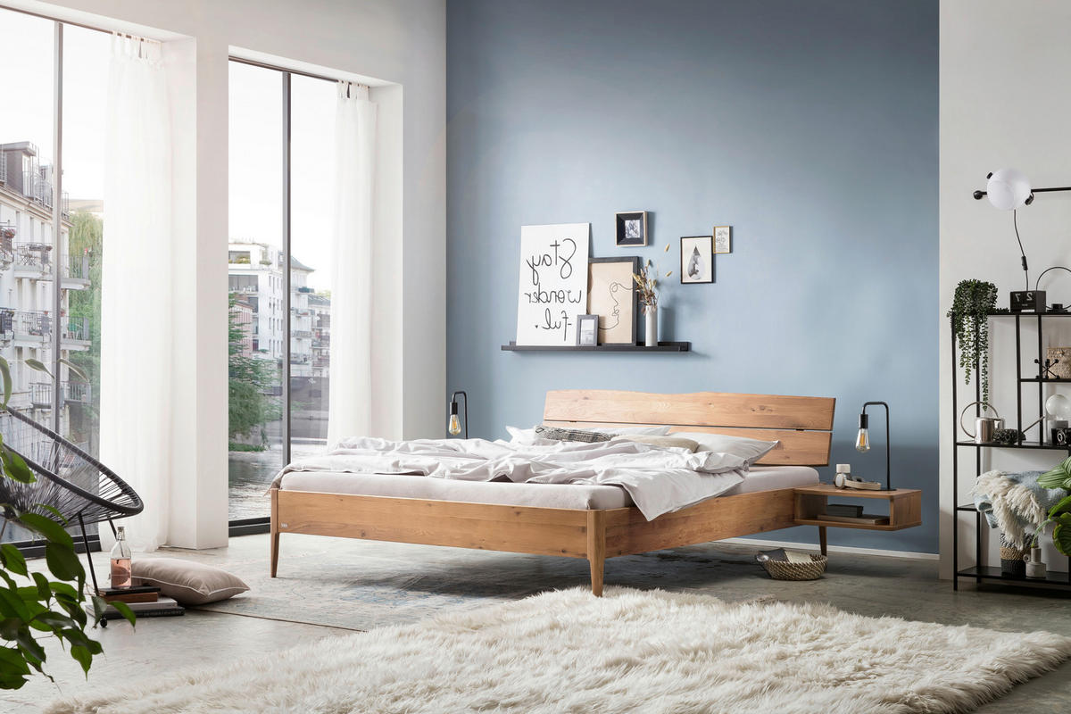 BETT 160/200 cm  in Wildeiche  - Wildeiche, MODERN, Holz (160/200cm) - Hasena