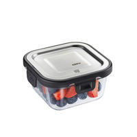 FRISCHHALTEDOSE MILO 0,3 L  - Edelstahlfarben/Transparent, KONVENTIONELL, Glas/Kunststoff (11,7/11,7/5,9cm) - Gefu