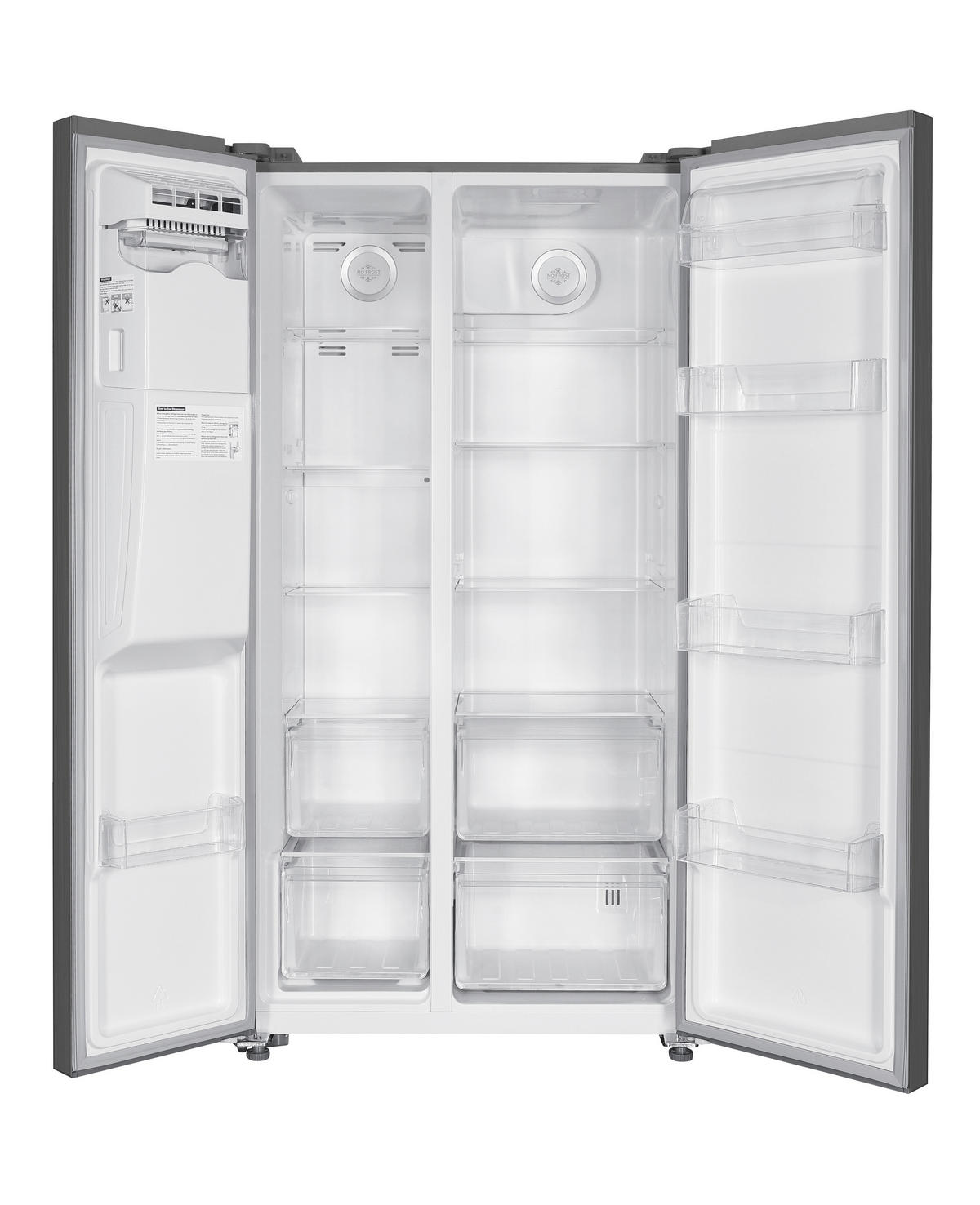 SIDE-BY-SIDE 90/177/66 cm NABO SBS 5130  - Edelstahlfarben, Basics, Glas/Kunststoff (90/177/66cm) - Nabo
