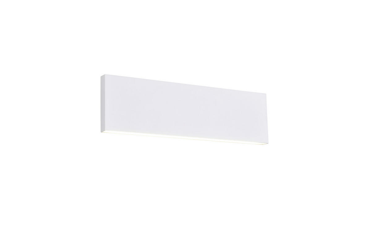 LED-WANDLEUCHTE - Weiss, Design, Kunststoff/Metall (28/8/4,5cm) - Novel