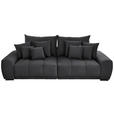 BIGSOFA in Samt Grau - Schwarz/Grau, KONVENTIONELL, Holz/Textil (280/67/120cm) - Carryhome