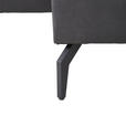 ECKSOFA in Mikrofaser Anthrazit 302/180 cm - Anthrazit/Schwarz, KONVENTIONELL, Textil/Metall (302/180cm) - Carryhome