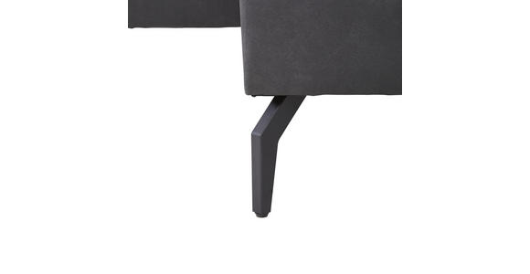 ECKSOFA in Mikrofaser Anthrazit 302/180 cm - Anthrazit/Schwarz, KONVENTIONELL, Textil/Metall (302/180cm) - Carryhome