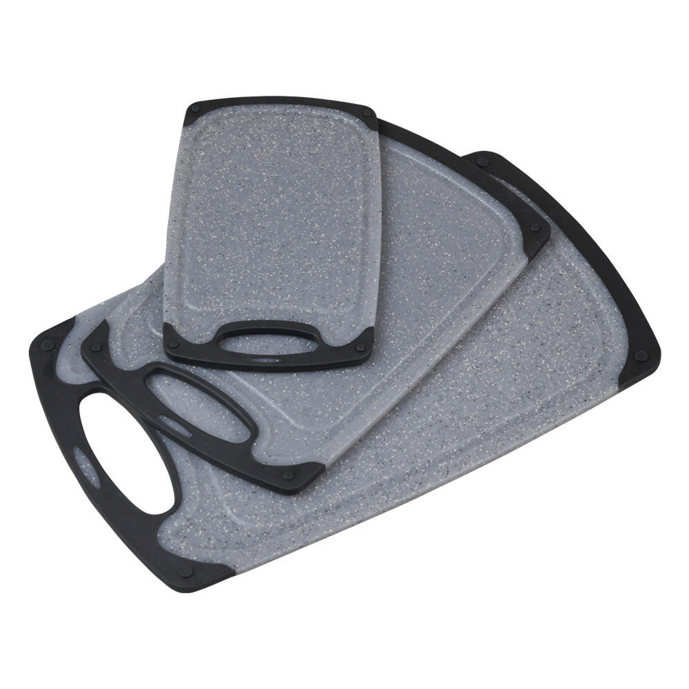 SCHNEIDEBRETT-SET Kunststoff  - Grau, Basics, Kunststoff - Kesper