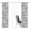 FLÄCHENVORHANG  3 Stück  halbtransparent   60/245 cm  - Anthrazit, Design, Textil (60/245cm)