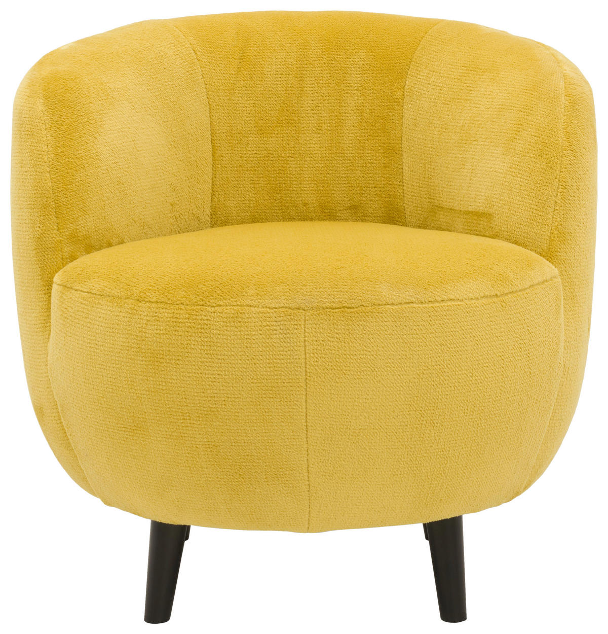SESSEL Webstoff Gelb    - Gelb/Schwarz, Design, Holz/Textil (72/72/76cm) - LOOKS by W.Joop