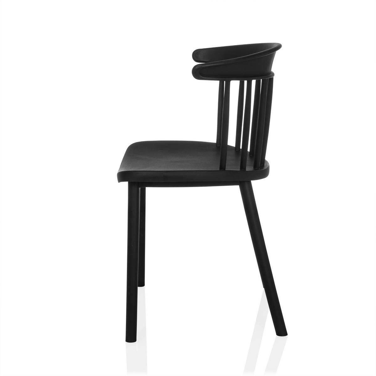 BESUCHERSTUHL  in Schwarz  - Schwarz, MODERN, Kunststoff (53/75/45cm) - MID.YOU