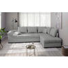 ECKSCHLAFSOFA in Silberfarben Textil   - Silberfarben/Schwarz, Modern, Holz/Textil (298/202cm) - MID.YOU