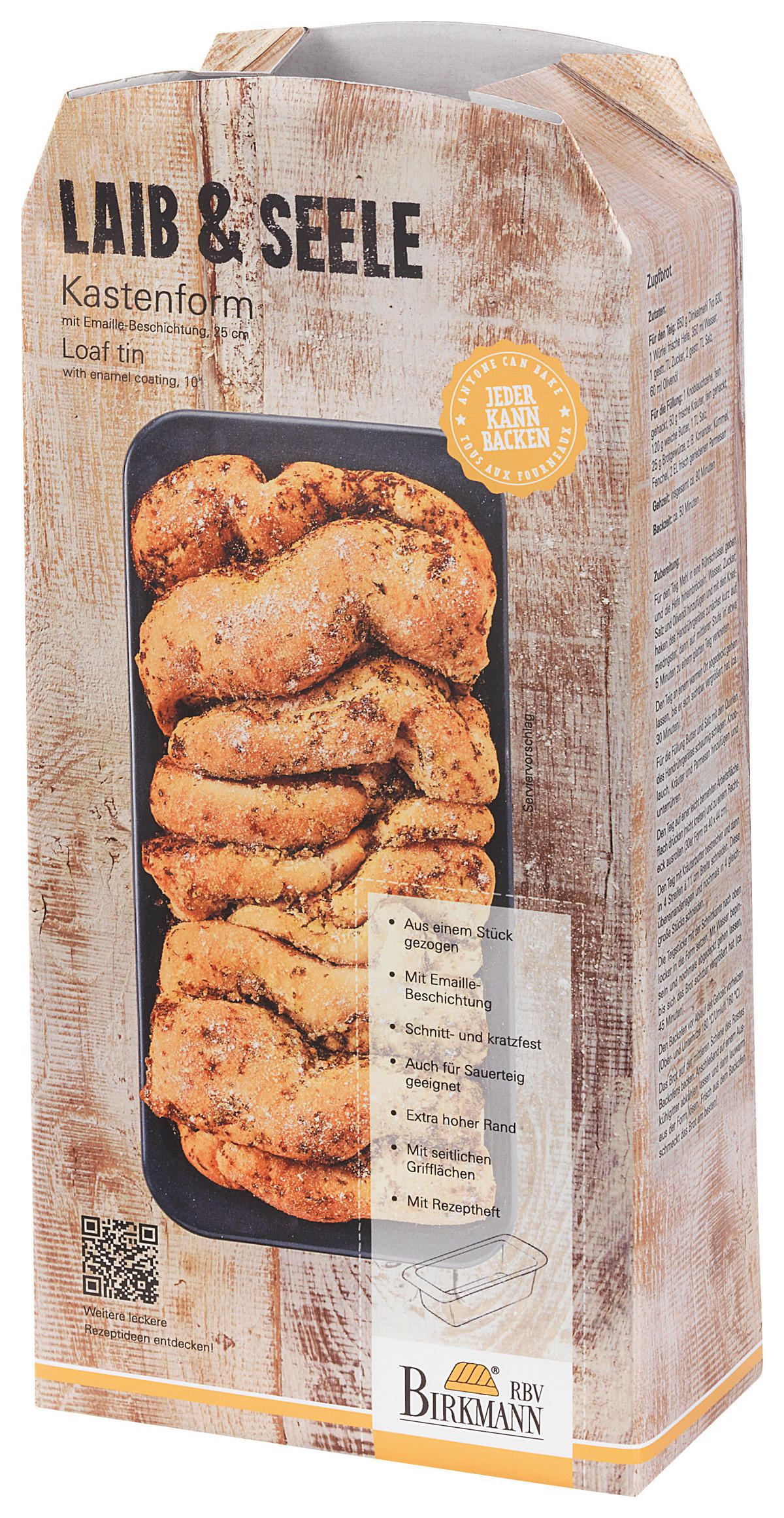 KASTENFORM  - Anthrazit, KONVENTIONELL, Metall (25cm) - Birkmann