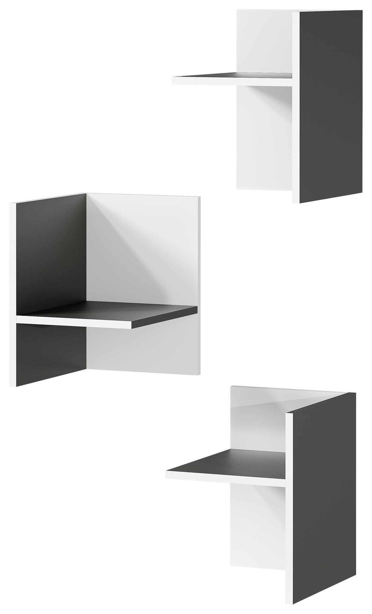 INNENEINTEILUNG 27/37/35 cm   - Graphitfarben/Weiß, MODERN, Holzwerkstoff (27/37/35cm) - Germania