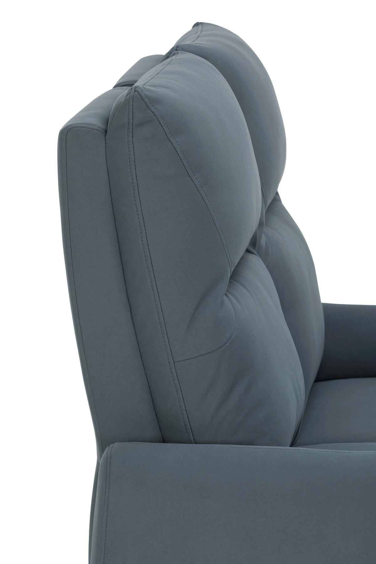 SITZGARNITUR Mikrofaser Dunkelblau  - Schwarz/Dunkelblau, KONVENTIONELL, Textil/Metall - Livetastic