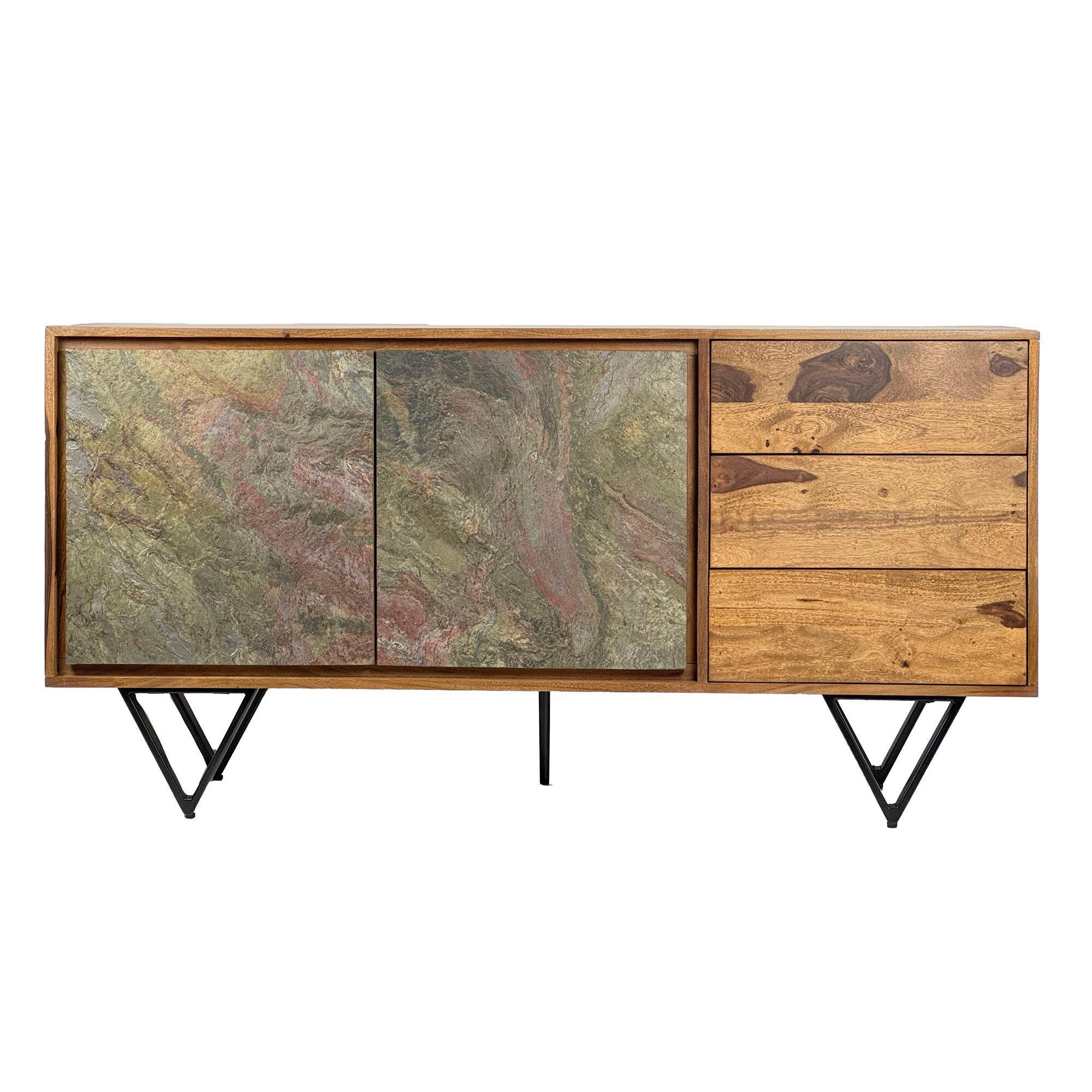 SIDEBOARD  in 150/55/40 cm  - Sheeshamfarben/Multicolor, Design, Holz/Metall (150/55/40cm) - MID.YOU