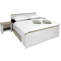 ÁGYSZETT 180/200 cm  fehér, szarvasgomba tölgy  - szarvasgomba tölgy/fehér, Modern, faalapú anyag (180/200cm) - Carryhome