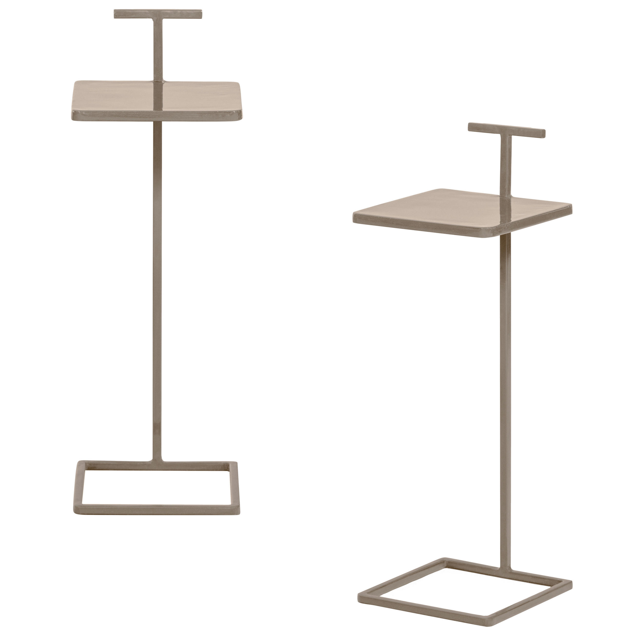 BEISTELLTISCH in Metall 22/22/64 cm  - Sandfarben, Design, Metall (22/22/64cm) - Livetastic