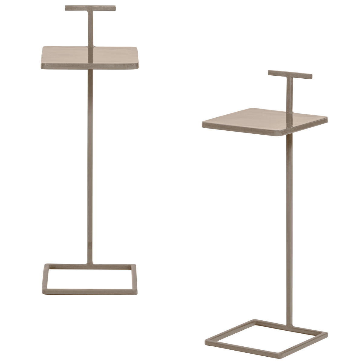 BEISTELLTISCH in Metall 22/22/64 cm  - Sandfarben, Design, Metall (22/22/64cm) - Livetastic