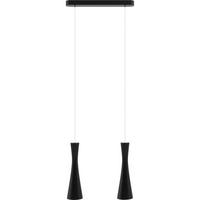 HÄNGELEUCHTE 37/2,5/150 cm  - Schwarz, Design, Holz (37/2,5/150cm)