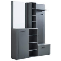 GARDEROBE 4-teilig  in 150/190/32 cm  - Anthrazit/Eiche Artisan, Design, Glas/Holzwerkstoff (150/190/32cm) - MID.YOU