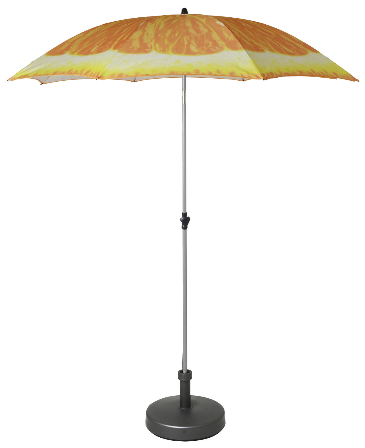 SONNENSCHIRM  200/200 cm  - Silberfarben/Orange, Design, Textil/Metall (200/200cm) - Doppler