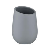 ZAHNPUTZBECHER Keramik  - Grau, Basics, Keramik (8/11/8cm) - Wenko