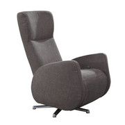 RELAXSESSEL - Chromfarben/Dunkelbraun, MODERN, Textil/Metall (74/112/90cm) - DIETER KNOLL