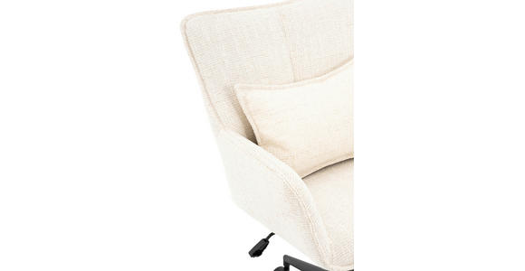 DREHSTUHL  in Webstoff Creme, Schwarz  - Creme/Schwarz, Design, Kunststoff/Textil (60/86/96/57cm) - Carryhome
