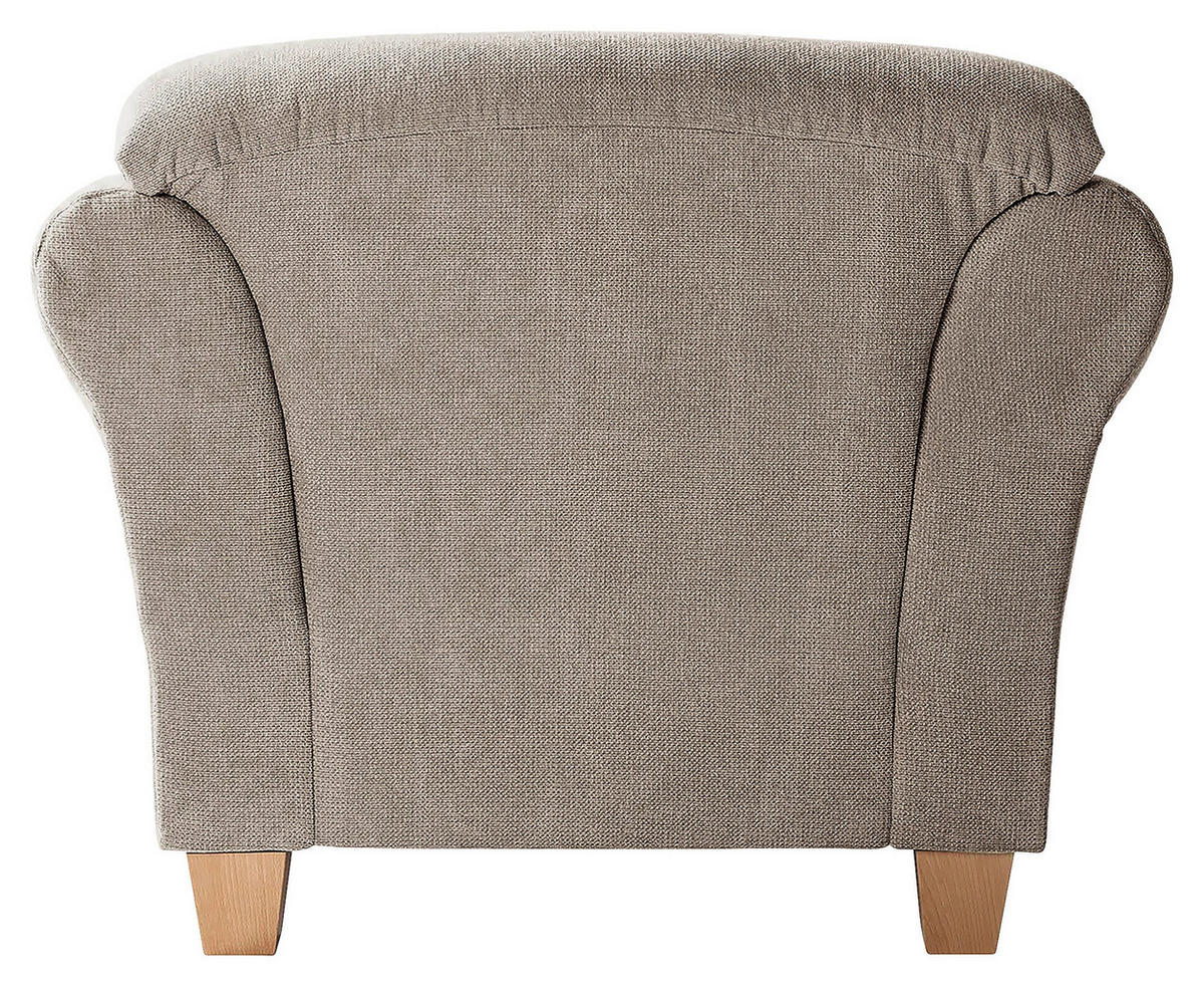 SESSEL in Flachgewebe Taupe  - Taupe/Naturfarben, Konventionell, Holz/Textil (101/84/89cm) - Sit & More