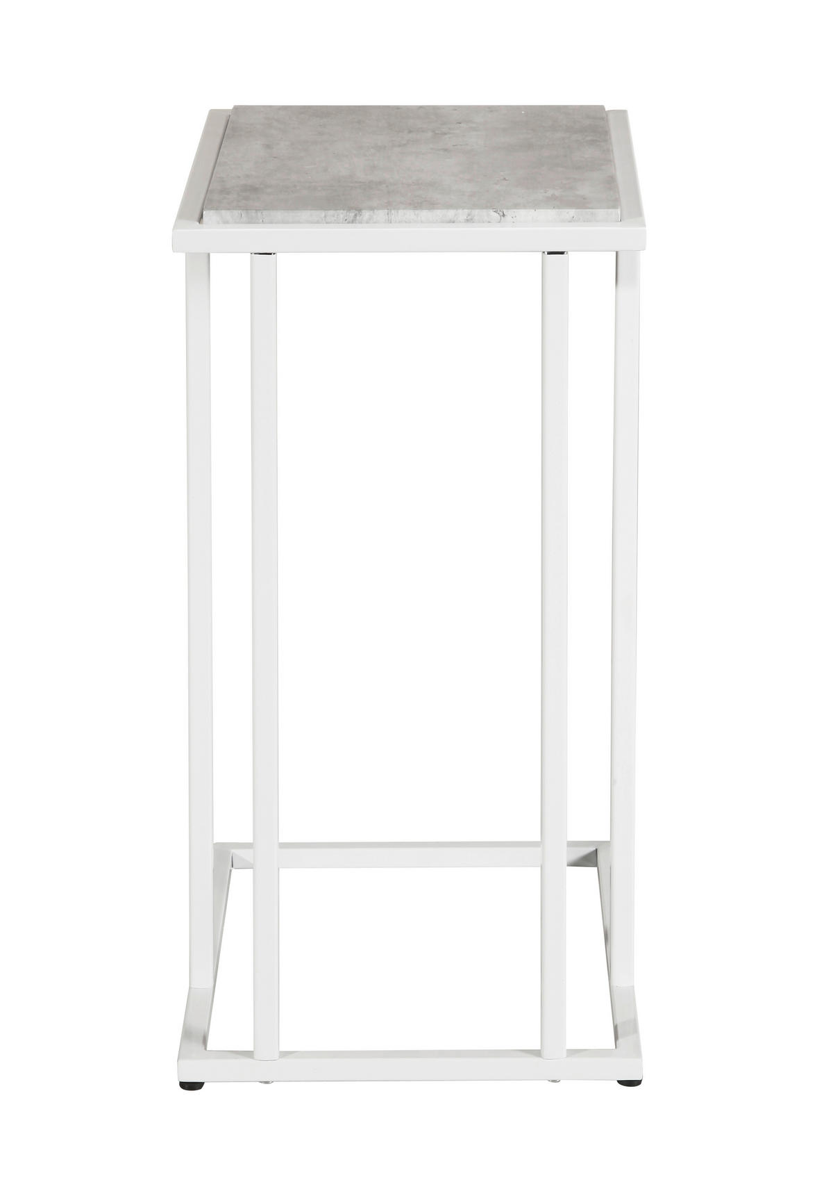 BEISTELLTISCH 40/30/60 cm Grau, Weiß rechteckig  - Weiß/Grau, Design, Holzwerkstoff/Metall (40/30/60cm) - home24