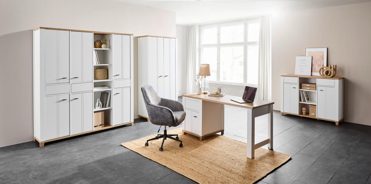 KOMMODE  in 135/99/44 cm  - Graphitfarben/Eiche Artisan, KONVENTIONELL, Holzwerkstoff/Kunststoff (135/99/44cm) - Hom`in