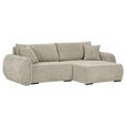 ECKSOFA Mintgrün Flachgewebe Zierkissen, Rückenkissen, Bettkasten, Schlaffunktion, Rücken echt, Liegefläche im Originalstoff  - Schwarz/Mintgrün, KONVENTIONELL, Kunststoff/Textil (250/145cm) - Carryhome